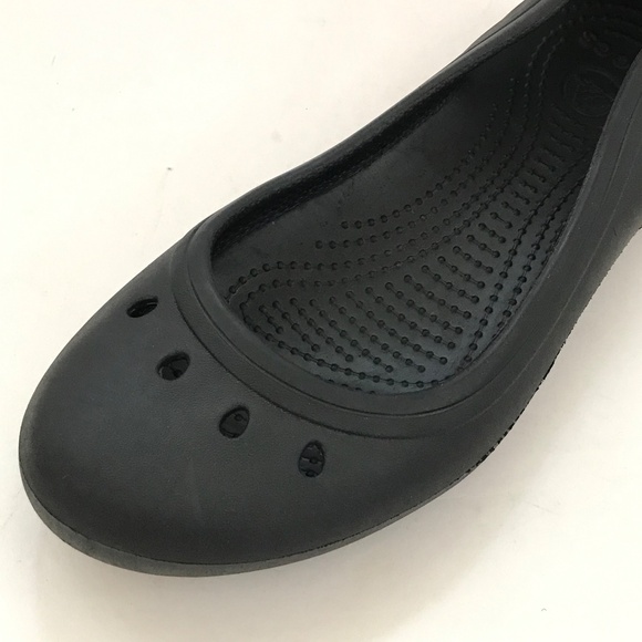 CROCS Kadee Ballet Flats Black Slip On Flats Women’s Size 9 - Picture 2 of 15